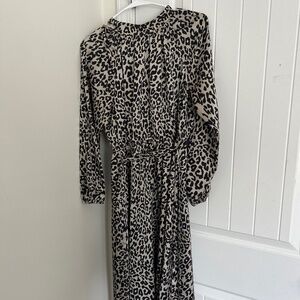cheetah print long sleeve loft dress